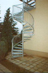 Außenspindeltreppe, verzinkt
